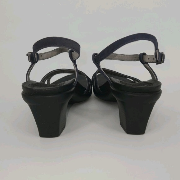 ABEO Grace Metatarsal Mid Heel Sandals Blue Rhinestone Slingback Womens 7.5 Med - Picture 5 of 9